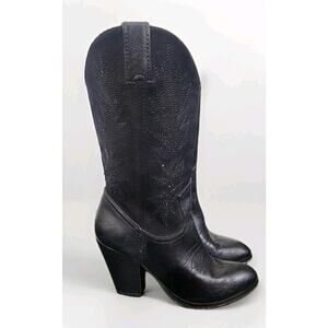 Miranda Lambert 3" Heel Black Cowboy Boot Sz 7 Jeweled Sparkle Bling Concert